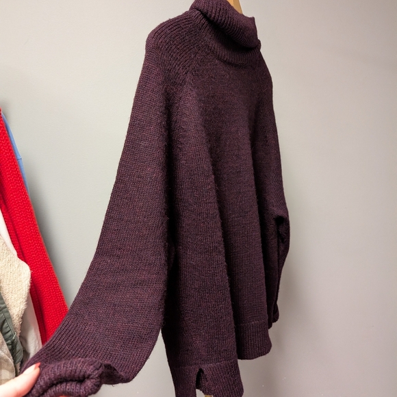 J crew sweater xl Burgundy Turtleneck Wool Alpaca - Picture 5 of 6